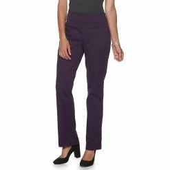 Women's Croft & Barrow® Effortless Stretch Pull-On Bootcut Pants -Cuddl Duds SHOP 3857885 Dark Purple