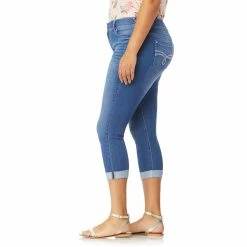 Juniors' Plus Size WallFlower Luscious Curvy Crop Jeans -Cuddl Duds SHOP 3907472 ALT2