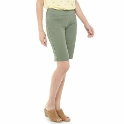 Women's Croft & Barrow® Effortless Stretch Bermuda Shorts 18 Women's Croft & Barrow® Effortless Stretch Bermuda Shorts -Cuddl Duds SHOP 3913048 Olive
