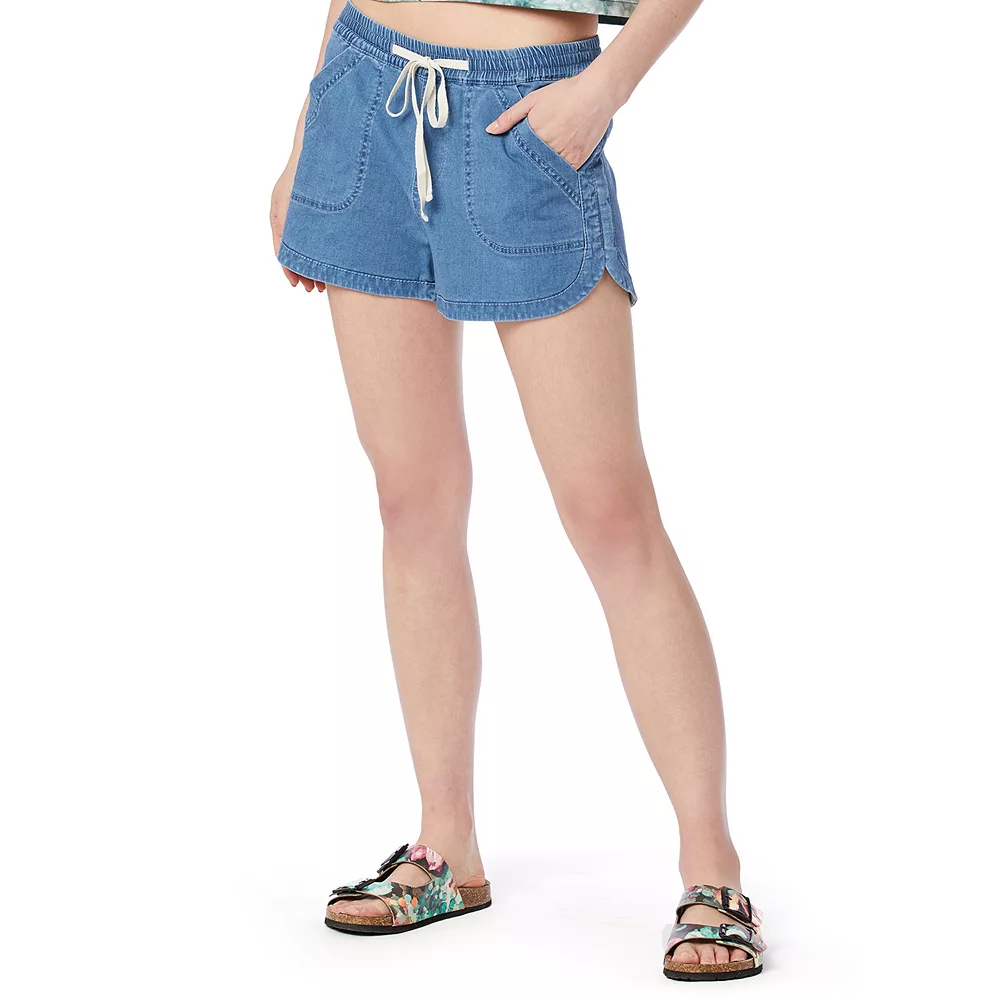 Juniors' Unionbay Maribeth Sateen Shorts 6 Juniors' Unionbay Maribeth Sateen Shorts - Image 6
