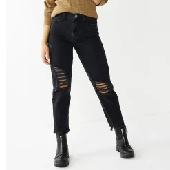 Alternative view of Juniors' SO® High-Rise Curvy Mom Jeans