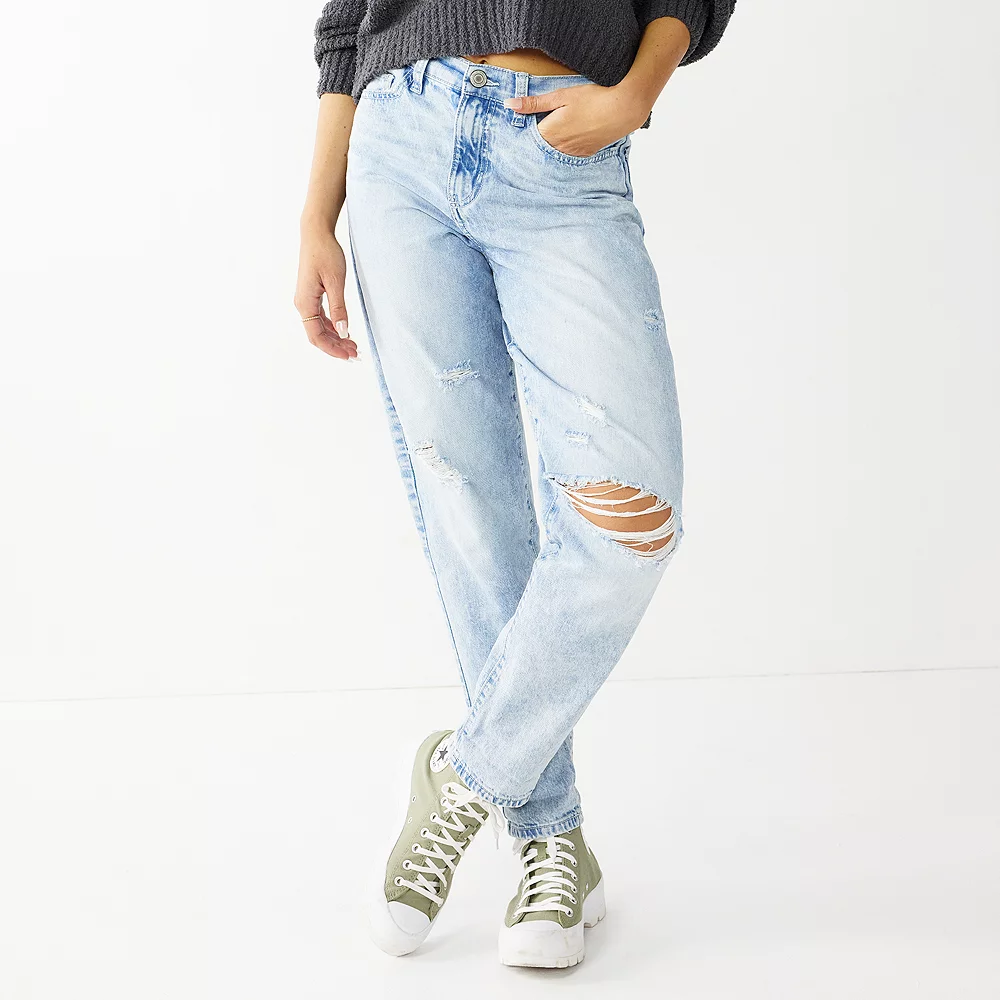 Juniors' SO® High-Rise Curvy Mom Jeans 4 Juniors' SO® High-Rise Curvy Mom Jeans - Image 4
