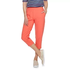 Women's Croft & Barrow® Easy Pull-On Knit Capri Pants 19 Women's Croft & Barrow® Easy Pull-On Knit Capri Pants -Cuddl Duds SHOP 3982181 Coral