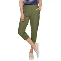 Women's Croft & Barrow® Easy Pull-On Knit Capri Pants 17 Women's Croft & Barrow® Easy Pull-On Knit Capri Pants -Cuddl Duds SHOP 3982181 Olive