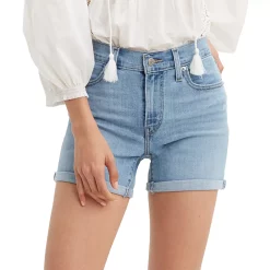 Women's Levi's® Mid-Length Jean Shorts -Cuddl Duds SHOP 4015111 Slate Oahu Clouds