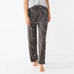 Women's Sonoma Goods For Life® Cozy Pajama Pants -Cuddl Duds SHOP 4211999 Black Celestial