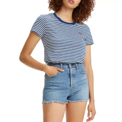 Women's Levi's® Perfect Tee -Cuddl Duds SHOP 4232523 Estate Blue Stripe
