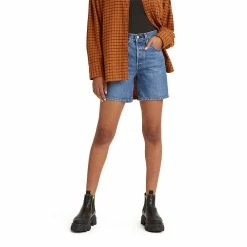 Alternative view of Women's Levi's® 501™ Mid-Thigh Frayed Jean Shorts