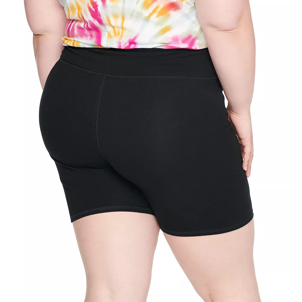 Juniors' Plus Size SO® Lounge High Waist Side Piece Bike Shorts 10 Juniors' Plus Size SO® Lounge High Waist Side Piece Bike Shorts - Image 10