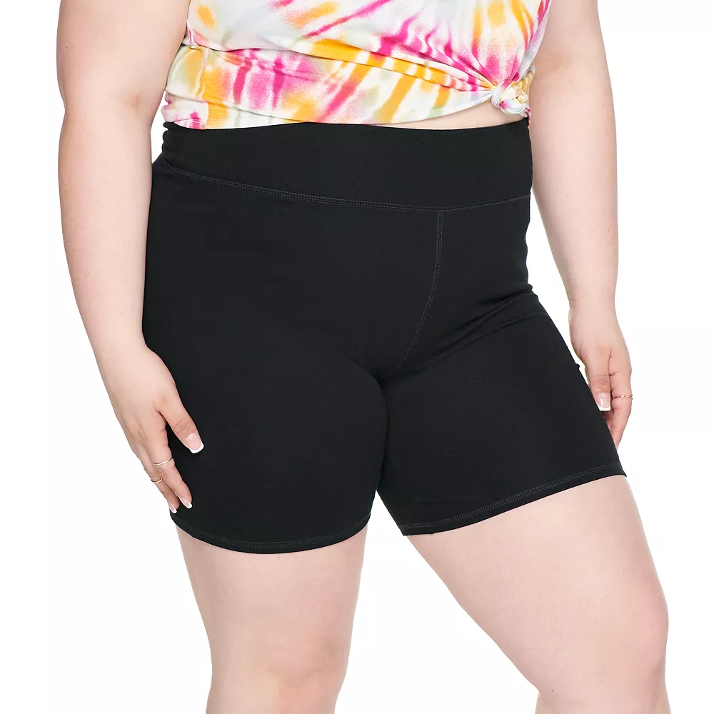 Juniors' Plus Size SO® Lounge High Waist Side Piece Bike Shorts 6 Juniors' Plus Size SO® Lounge High Waist Side Piece Bike Shorts - Image 6