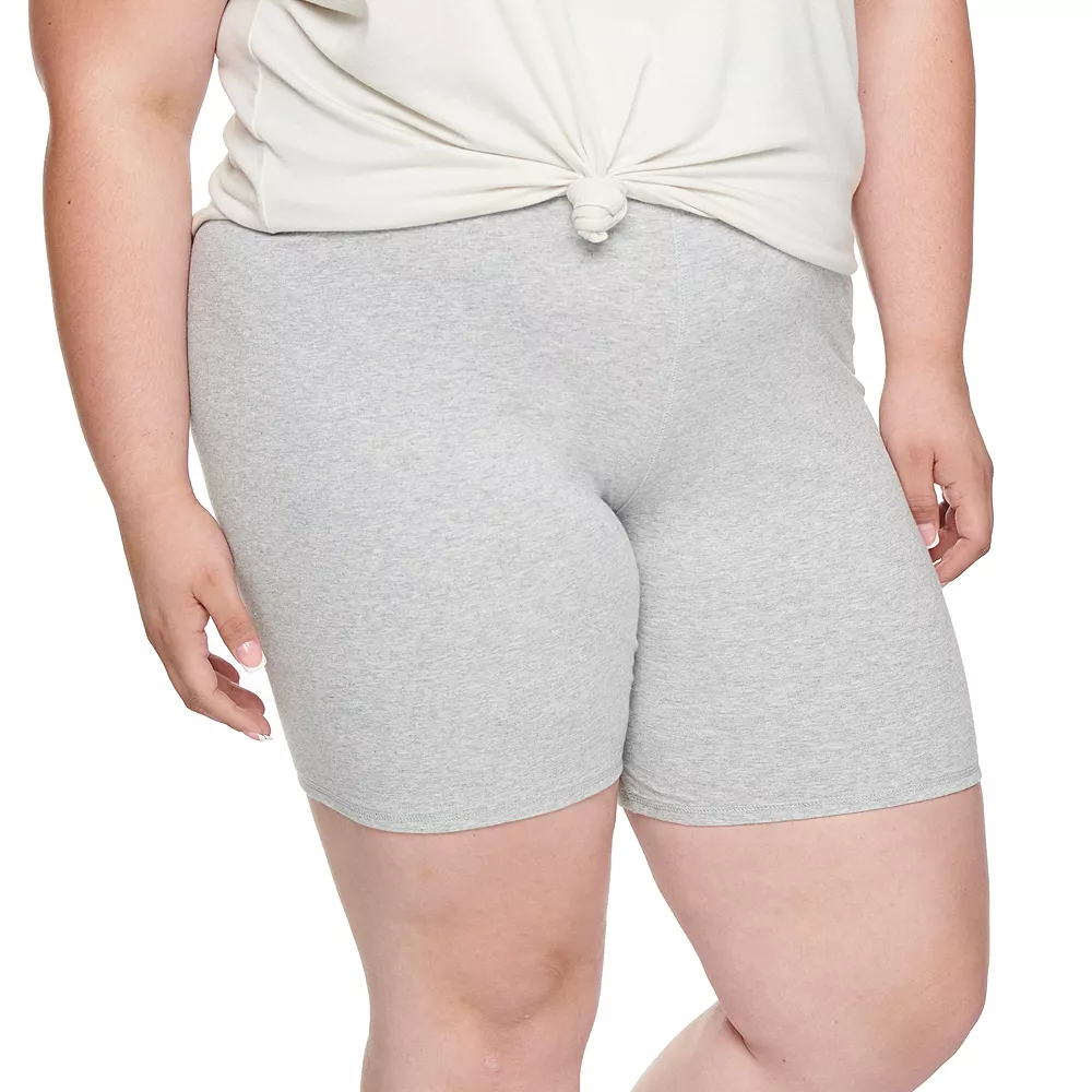 Juniors' Plus Size SO® Lounge High Waist Side Piece Bike Shorts 7 Juniors' Plus Size SO® Lounge High Waist Side Piece Bike Shorts - Image 7