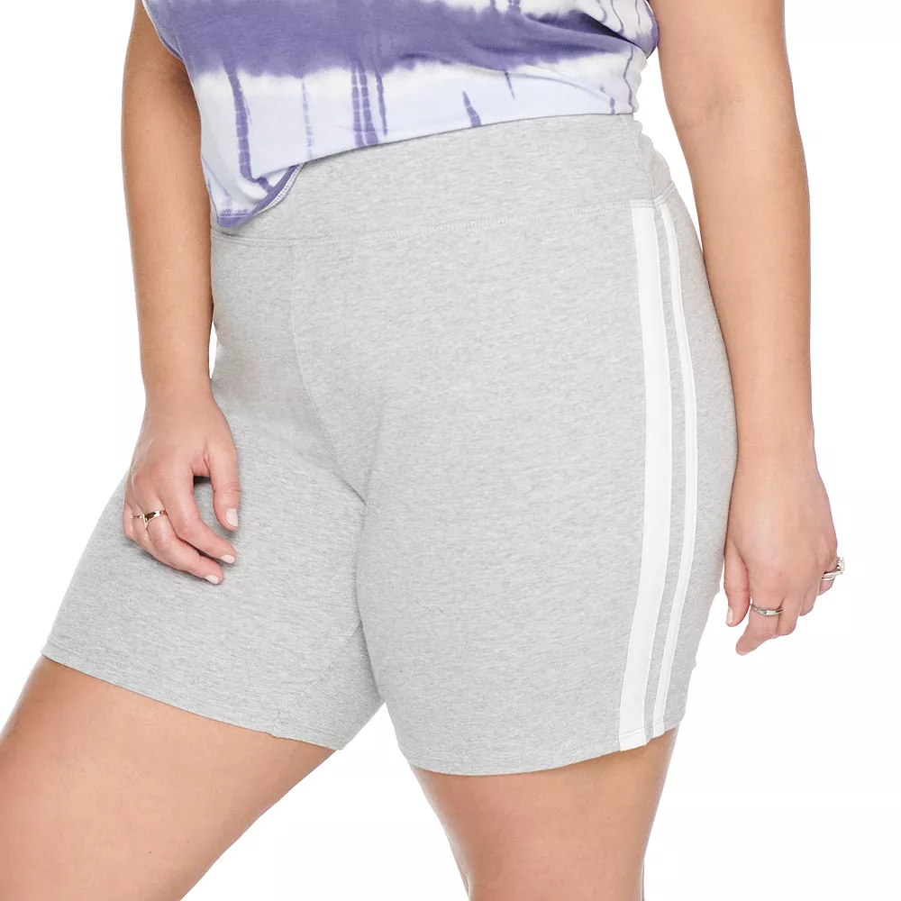 Juniors' Plus Size SO® Lounge High Waist Side Piece Bike Shorts 4 Juniors' Plus Size SO® Lounge High Waist Side Piece Bike Shorts - Image 4