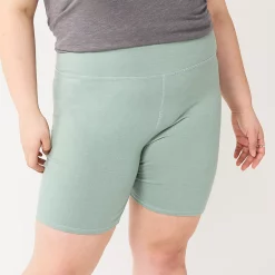 Juniors' Plus Size SO® Lounge High Waist Side Piece Bike Shorts 17 Juniors' Plus Size SO® Lounge High Waist Side Piece Bike Shorts -Cuddl Duds SHOP 4252693 Unique Green