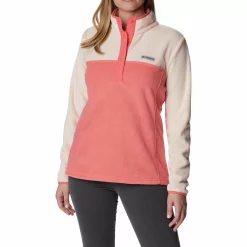 Women's Columbia Benton Springs Half-Snap Fleece Jacket -Cuddl Duds SHOP 4253651 Blush Pinkpeach Blosom