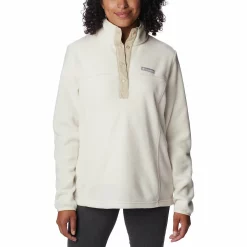 Women's Columbia Benton Springs Half-Snap Fleece Jacket -Cuddl Duds SHOP 4253651 Chalk Ancient