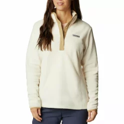 Women's Columbia Benton Springs Half-Snap Fleece Jacket -Cuddl Duds SHOP 4253651 Chalk Beach