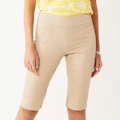 Women's Croft & Barrow® Effortless Stretch Skimmer Pants -Cuddl Duds SHOP 4272896 Cobblestone