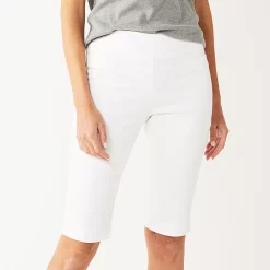 Women's Croft & Barrow® Effortless Stretch Skimmer Pants -Cuddl Duds SHOP 4272896 White