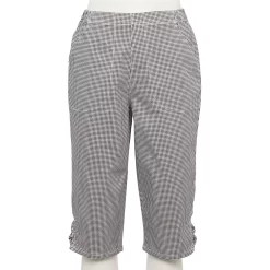 Women's Croft & Barrow® Embellished Hem Skimmer Jeans 17 Women's Croft & Barrow® Embellished Hem Skimmer Jeans -Cuddl Duds SHOP 4293785 Black White Gingham
