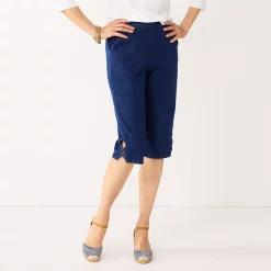 Women's Croft & Barrow® Embellished Hem Skimmer Jeans 13 Women's Croft & Barrow® Embellished Hem Skimmer Jeans -Cuddl Duds SHOP 4293785 Dark Wash