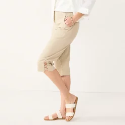 Cuddl Duds SHOP 25 Women's Croft & Barrow® Embellished Hem Skimmer Jeans