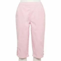 Women's Croft & Barrow® Embellished Hem Skimmer Jeans 16 Women's Croft & Barrow® Embellished Hem Skimmer Jeans -Cuddl Duds SHOP 4293785 Light Pink