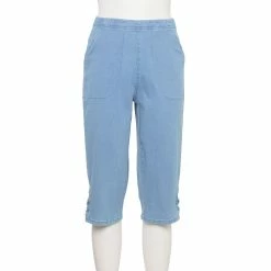 Women's Croft & Barrow® Embellished Hem Skimmer Jeans 20 Women's Croft & Barrow® Embellished Hem Skimmer Jeans -Cuddl Duds SHOP 4293785 Light Wash