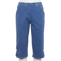 Women's Croft & Barrow® Embellished Hem Skimmer Jeans 19 Women's Croft & Barrow® Embellished Hem Skimmer Jeans -Cuddl Duds SHOP 4293785 Medium Wash