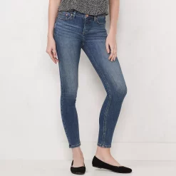Women's LC Lauren Conrad Feel Good Midrise Skinny Jeans 13 Women's LC Lauren Conrad Feel Good Midrise Skinny Jeans -Cuddl Duds SHOP 4322097 Medium Wash