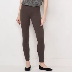 Women's LC Lauren Conrad Midrise Leggings 20 Women's LC Lauren Conrad Midrise Leggings -Cuddl Duds SHOP 4339152 Java Heather