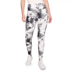 Juniors' SO® Sporty High Waisted Long Leggings -Cuddl Duds SHOP 4341243 Black White Dye