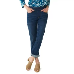 Women's Croft & Barrow® Pull-On Girlfriend Jeans