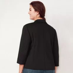 Alternative view of Plus Size LC Lauren Conrad Fitted Ponte Blazer