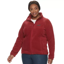 Plus Size Columbia Benton Springs Full-Zip Fleece Jacket -Cuddl Duds SHOP 4505765 Beet