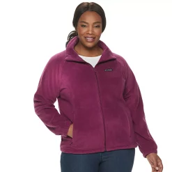 Plus Size Columbia Benton Springs Full-Zip Fleece Jacket -Cuddl Duds SHOP 4505765 Dark Raspberry