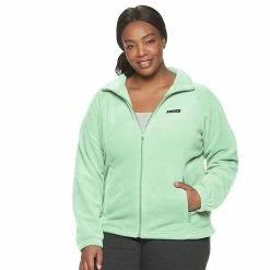 Plus Size Columbia Benton Springs Full-Zip Fleece Jacket -Cuddl Duds SHOP 4505765 New Mint