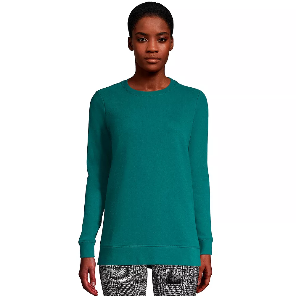 Women's Lands' End Serious Sweats Crewneck Sweatshirt Tunic 5 Women's Lands' End Serious Sweats Crewneck Sweatshirt Tunic - Image 5