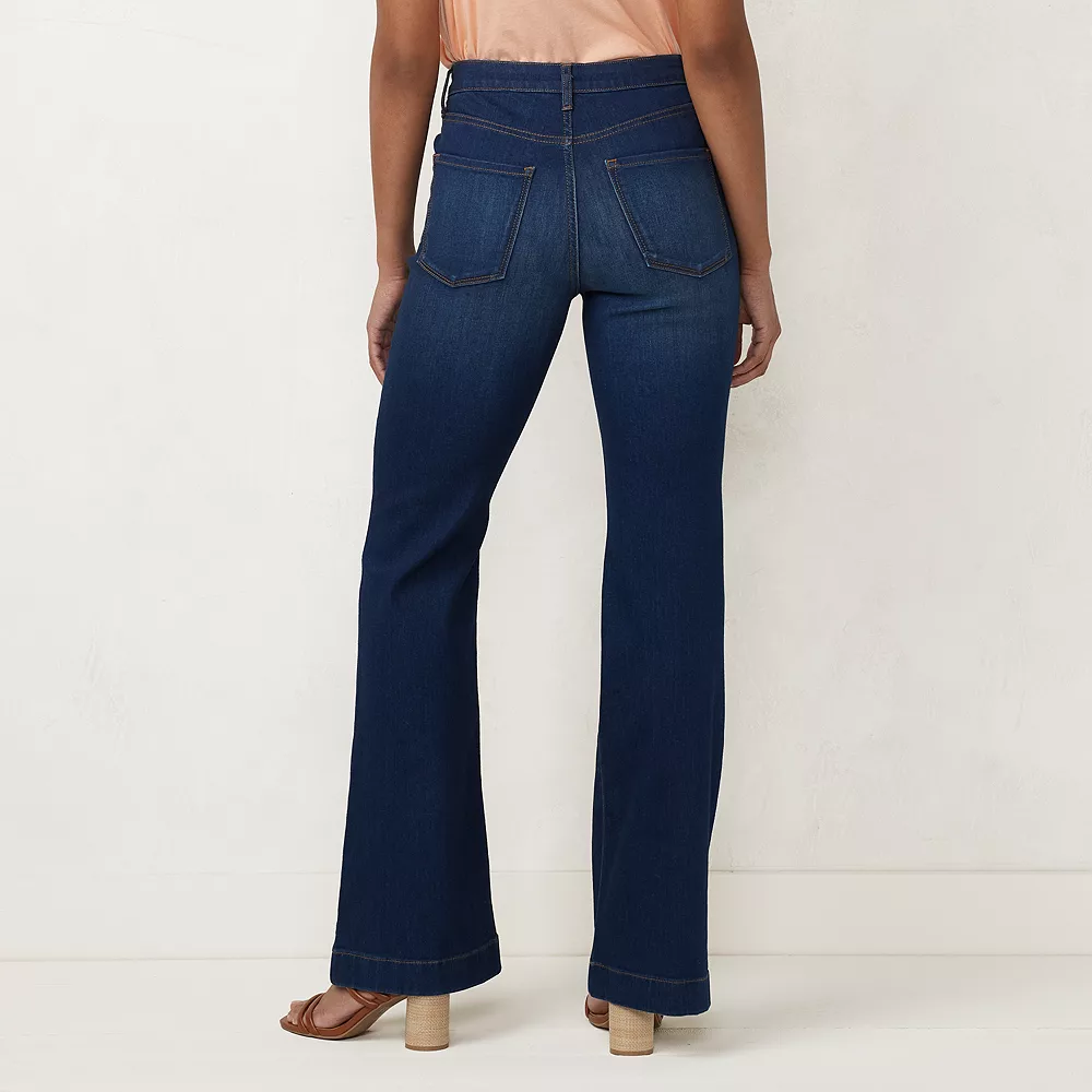 Women's LC Lauren Conrad Feel Good Curvy Super High-Waisted Flare Jeans 3 Women's LC Lauren Conrad Feel Good Curvy Super High-Waisted Flare Jeans - Image 3