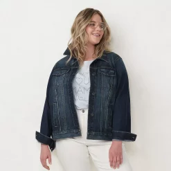 Alternative view of Plus Size LC Lauren Conrad Jean Jacket