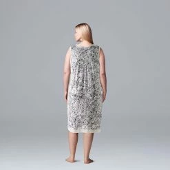Plus Size Simply Vera Vera Wang Basic Luxury Chemise -Cuddl Duds SHOP 4780281 ALT