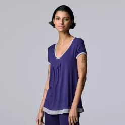 Women's Simply Vera Vera Wang Basic Luxury Pajama Sleep Top