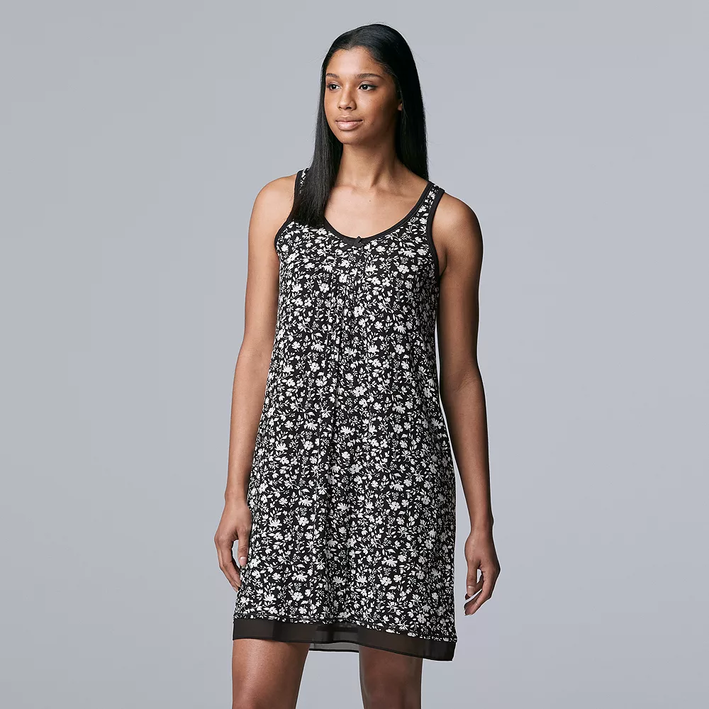 Women's Simply Vera Vera Wang Basic Luxury Chemise 1 Women's Simply Vera Vera Wang Basic Luxury Chemise