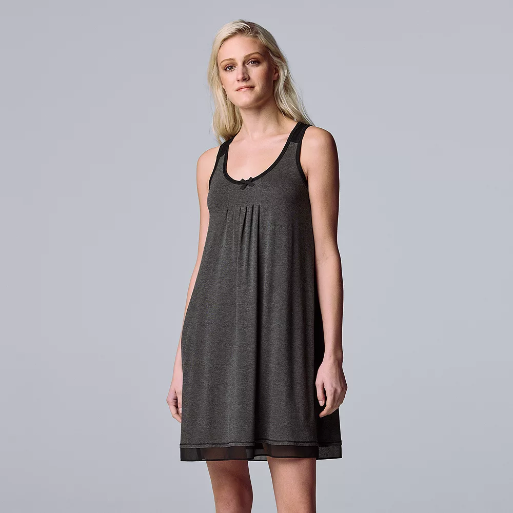 Women's Simply Vera Vera Wang Basic Luxury Chemise 2 Women's Simply Vera Vera Wang Basic Luxury Chemise - Image 2