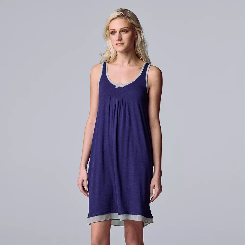Women's Simply Vera Vera Wang Basic Luxury Chemise 4 Women's Simply Vera Vera Wang Basic Luxury Chemise - Image 4