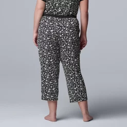 Plus Size Simply Vera Vera Wang Basic Luxury Pajama Capri Pants -Cuddl Duds SHOP 4780289 ALT