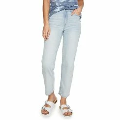 Alternative view of Juniors' SO® High-Rise Ankle Straight Jeans