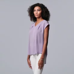 Women's Simply Vera Vera Wang V-Neck Top -Cuddl Duds SHOP 4826767 Megan Purple