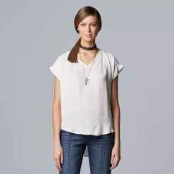 Alternative view of Women's Simply Vera Vera Wang V-Neck Top