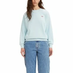 Women's Levi's® Crewneck Sweatshirt -Cuddl Duds SHOP 4845085 Sterling Blue