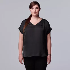 Alternative view of Plus Size Simply Vera Vera Wang Dolman Popover Top